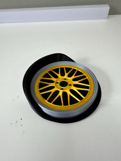 Posavasos racing 4 unidades BBS style rims, ruedas estilo bbs. Soporte incluido
